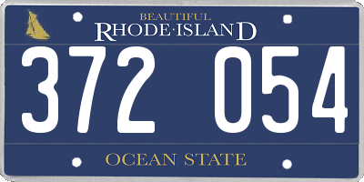 RI license plate 372054