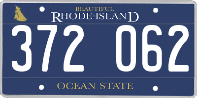 RI license plate 372062