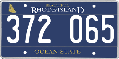 RI license plate 372065