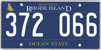 RI license plate 372066