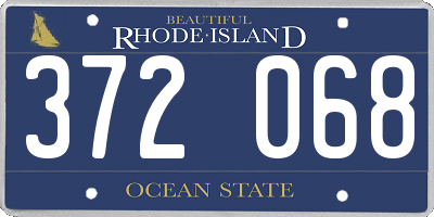 RI license plate 372068
