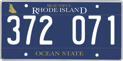 RI license plate 372071