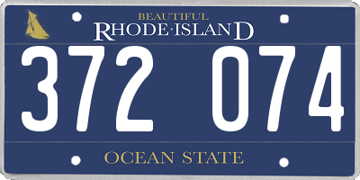 RI license plate 372074