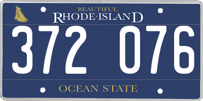 RI license plate 372076