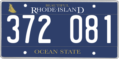 RI license plate 372081