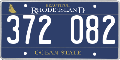 RI license plate 372082