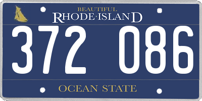 RI license plate 372086