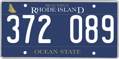 RI license plate 372089