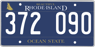 RI license plate 372090