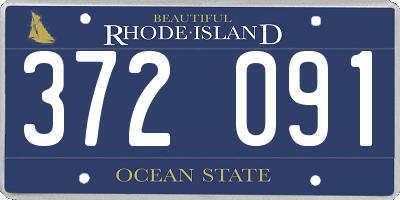 RI license plate 372091