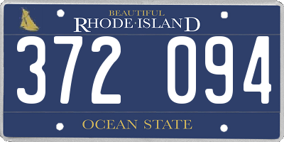 RI license plate 372094