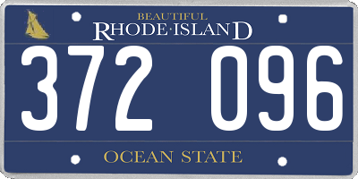 RI license plate 372096