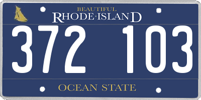 RI license plate 372103