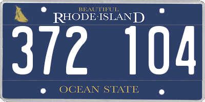 RI license plate 372104