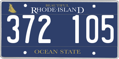 RI license plate 372105