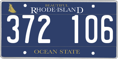 RI license plate 372106