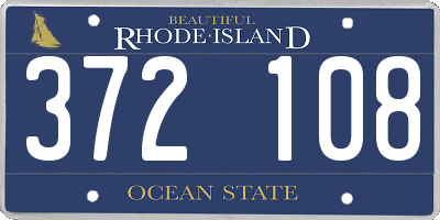 RI license plate 372108