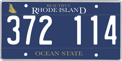 RI license plate 372114