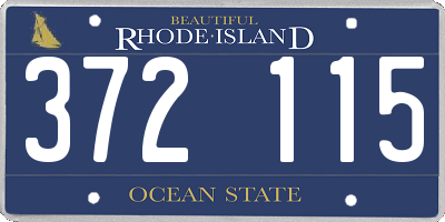 RI license plate 372115