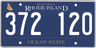RI license plate 372120
