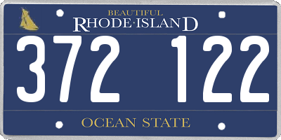 RI license plate 372122