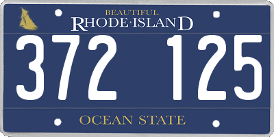 RI license plate 372125