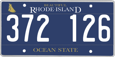 RI license plate 372126