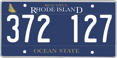 RI license plate 372127