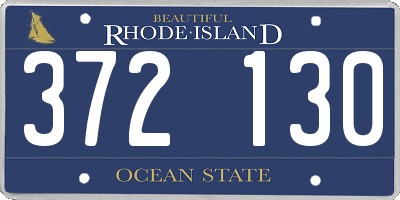 RI license plate 372130