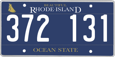 RI license plate 372131