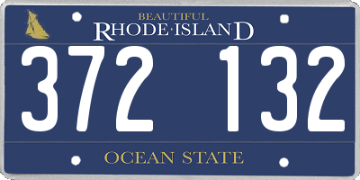 RI license plate 372132