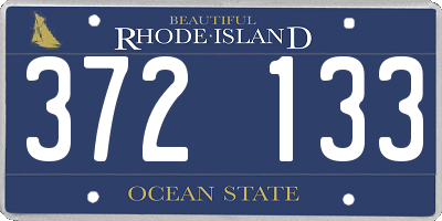 RI license plate 372133