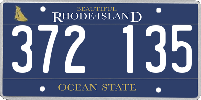 RI license plate 372135