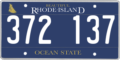 RI license plate 372137