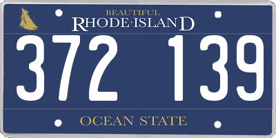 RI license plate 372139