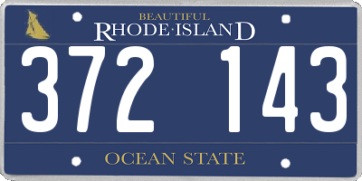 RI license plate 372143