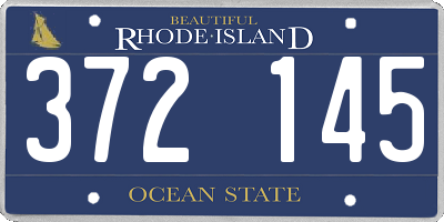 RI license plate 372145