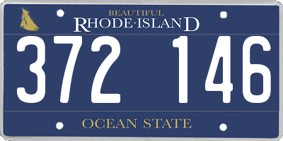 RI license plate 372146