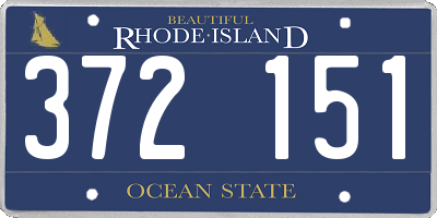 RI license plate 372151