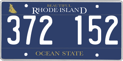 RI license plate 372152