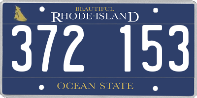 RI license plate 372153