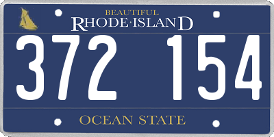 RI license plate 372154