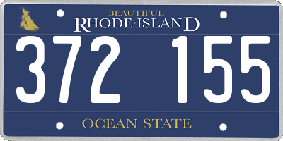 RI license plate 372155