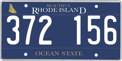 RI license plate 372156
