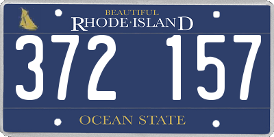 RI license plate 372157