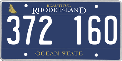 RI license plate 372160