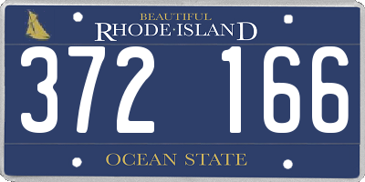 RI license plate 372166