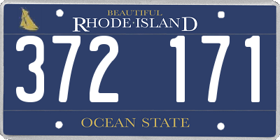 RI license plate 372171