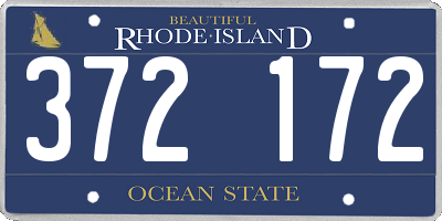 RI license plate 372172