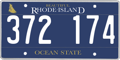 RI license plate 372174